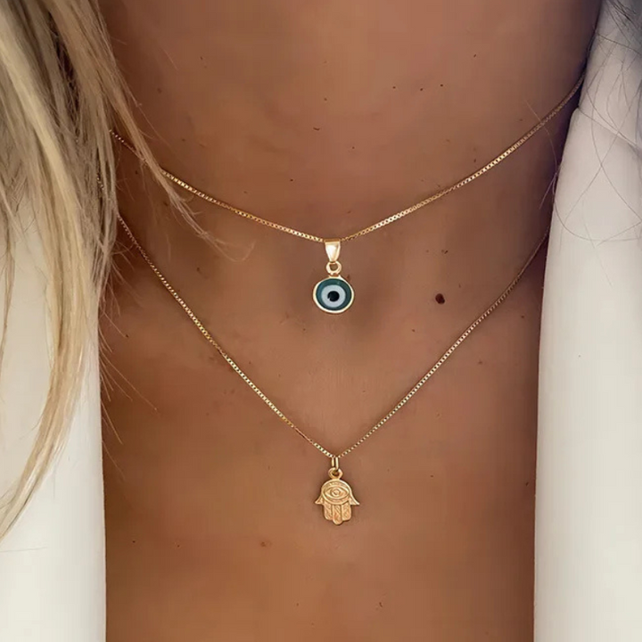 Evil Eye &amp; Hamsa Necklace by weston.®