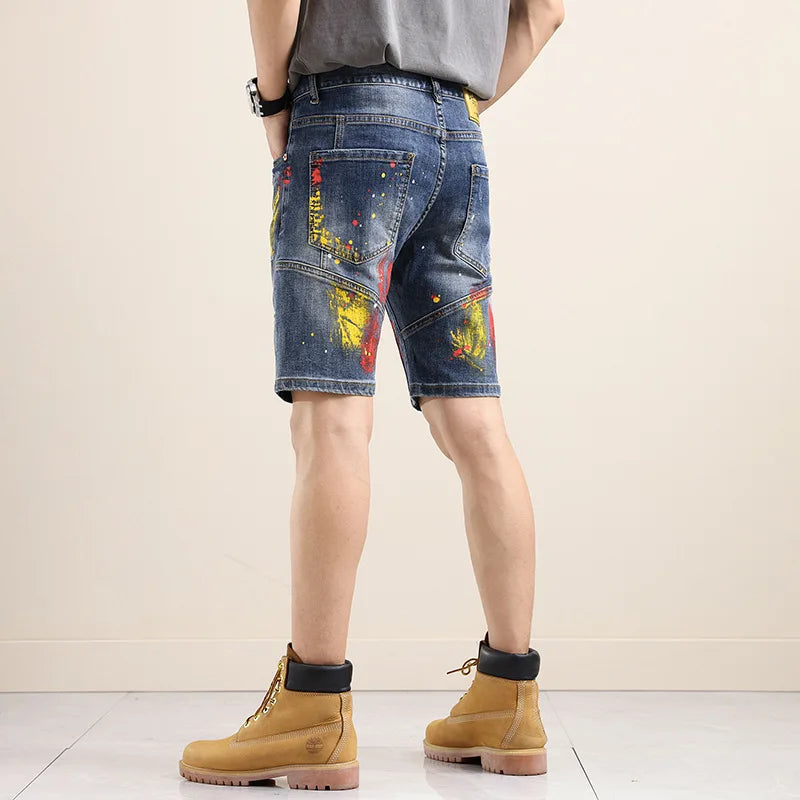 Splash Denim Shorts