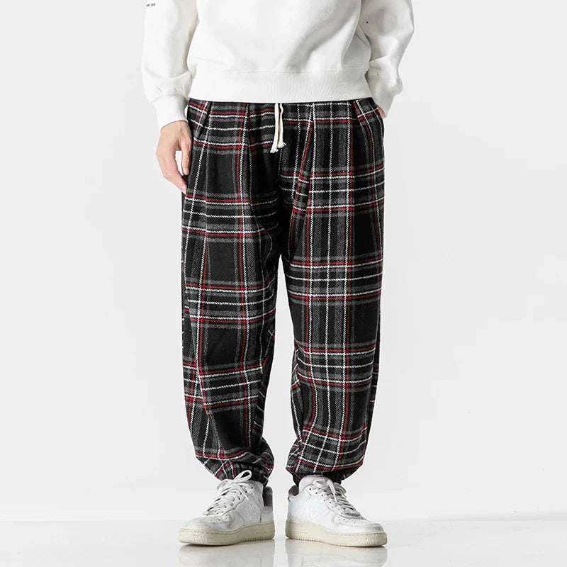 Relaxed Plaid Sweatpants