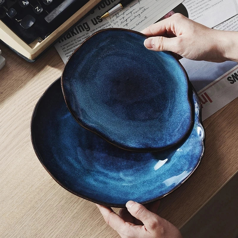 Ocean Blue Plate Set