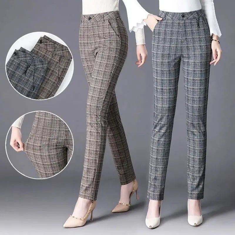Elara Plaid Trousers