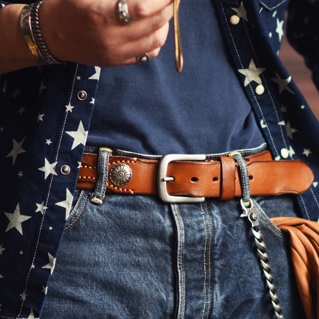 Dakota Cowskin Belt