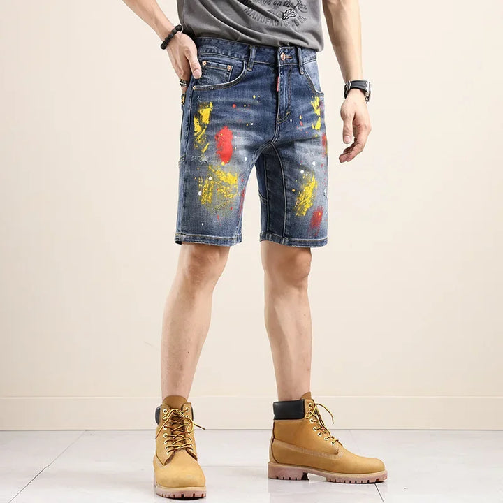 Splash Denim Shorts