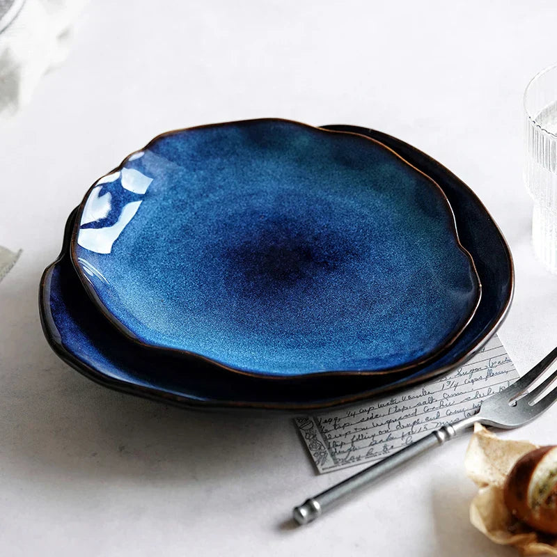 Ocean Blue Plate Set