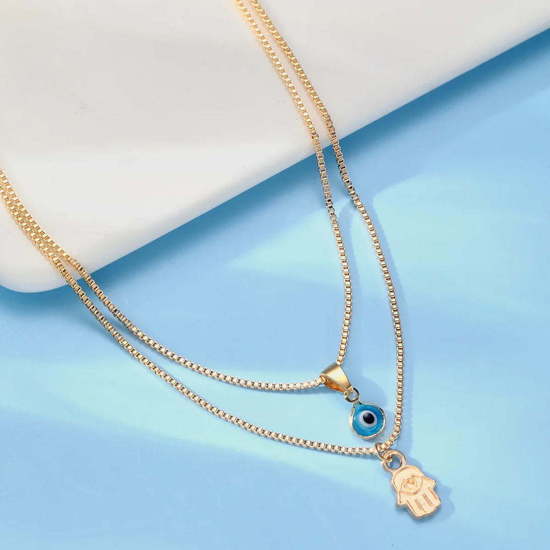 Evil Eye &amp; Hamsa Necklace by weston.®