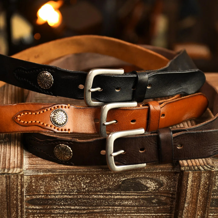Dakota Cowskin Belt