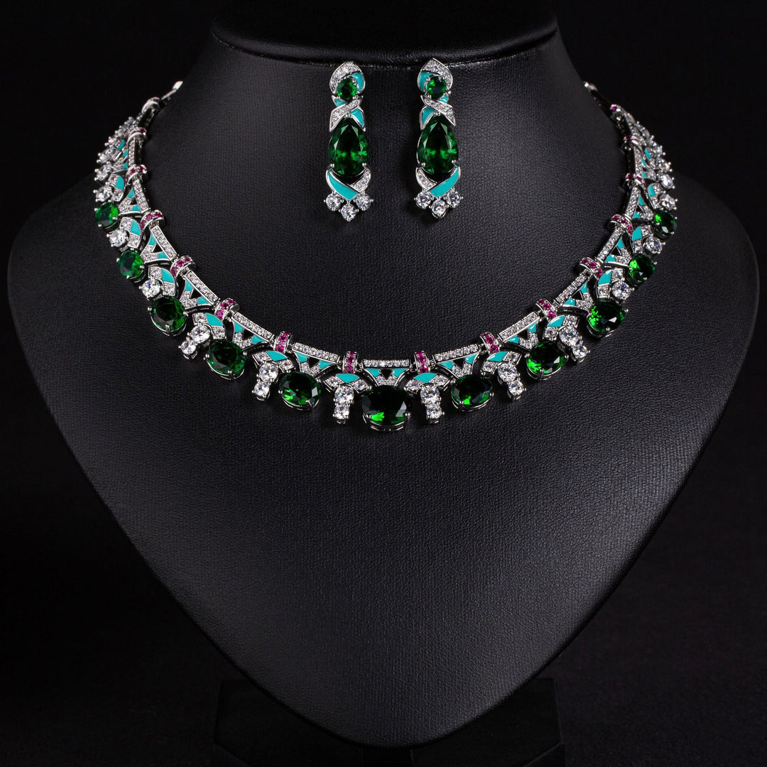Lila Necklace and Earrings Set
