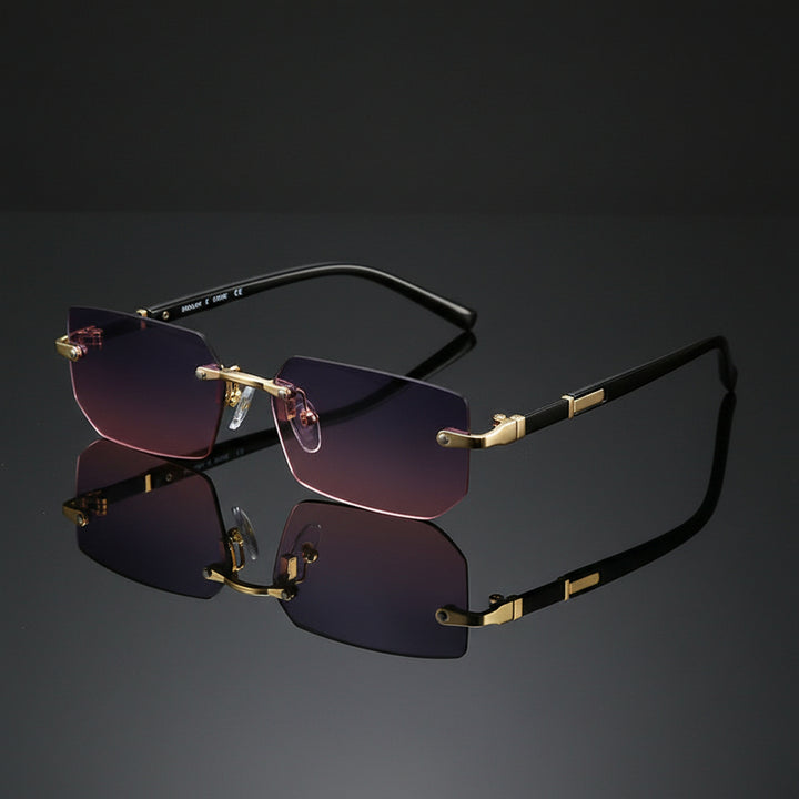 Slate Rimless Sunglasses