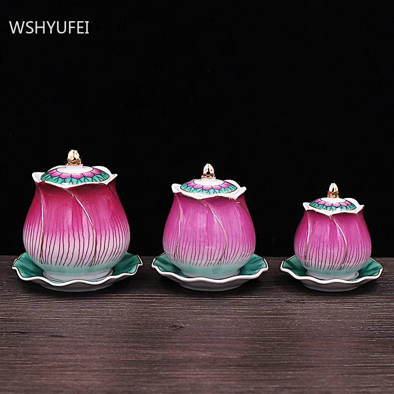 CAPAROMA Tradition Ceramic Lotus Flower Cup Set