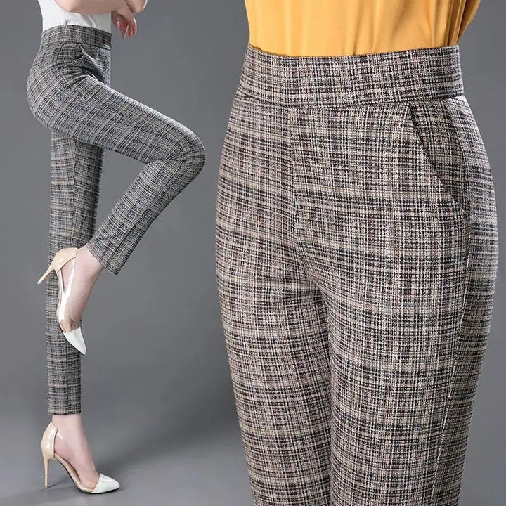 Elara Plaid Trousers
