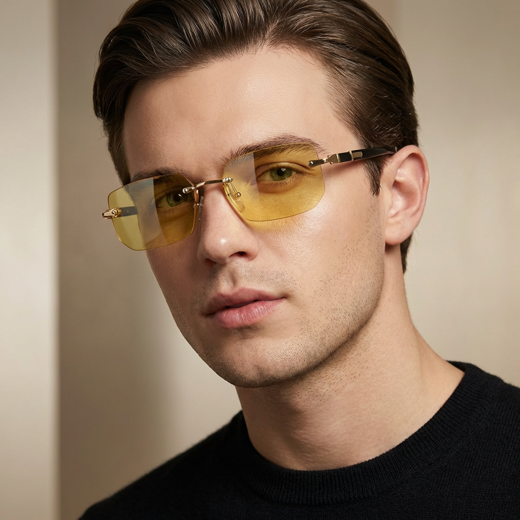 Slate Rimless Sunglasses
