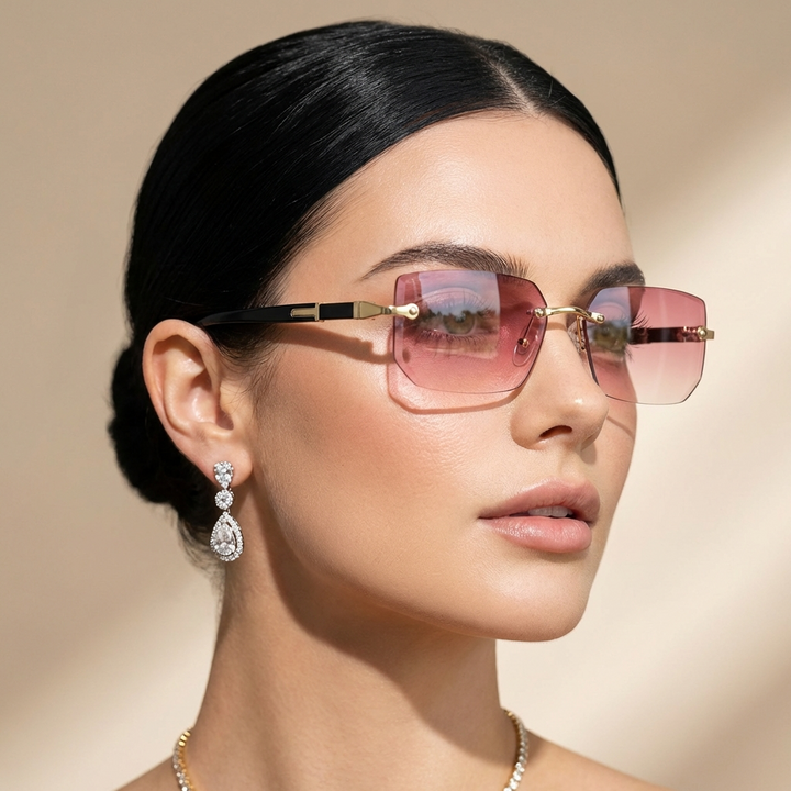 Slate Rimless Sunglasses