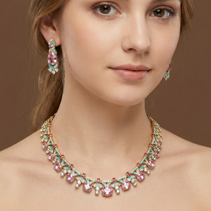 Lila Necklace and Earrings Set