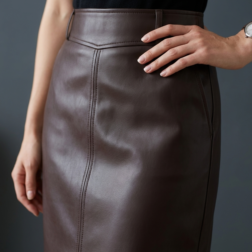 Isabelle Leather Pencil Skirt