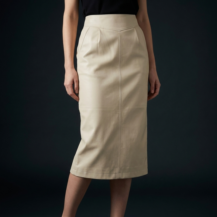 Isabelle Leather Pencil Skirt