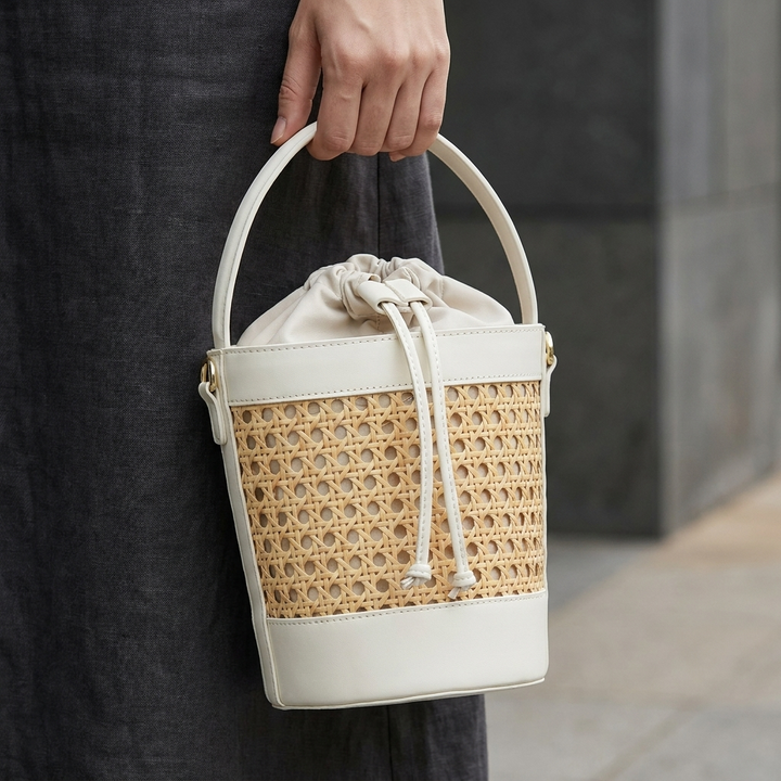 Miranda Woven Bucket Bag