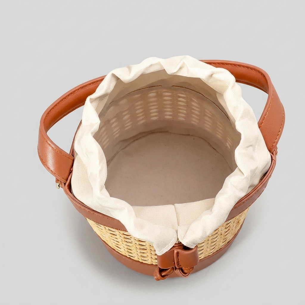 Miranda Woven Bucket Bag