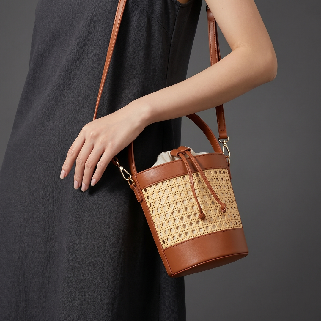 Miranda Woven Bucket Bag