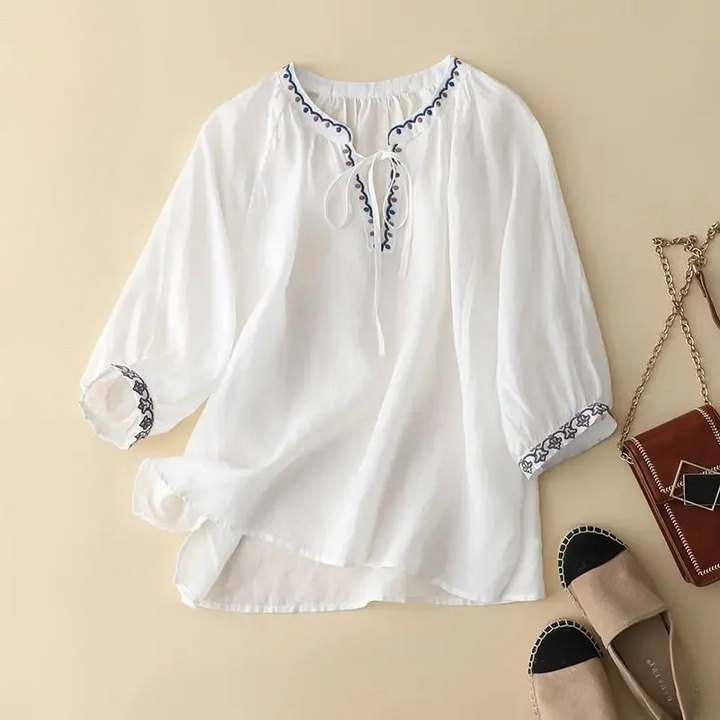Clara Linen Blouse