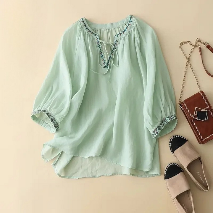 Clara Linen Blouse