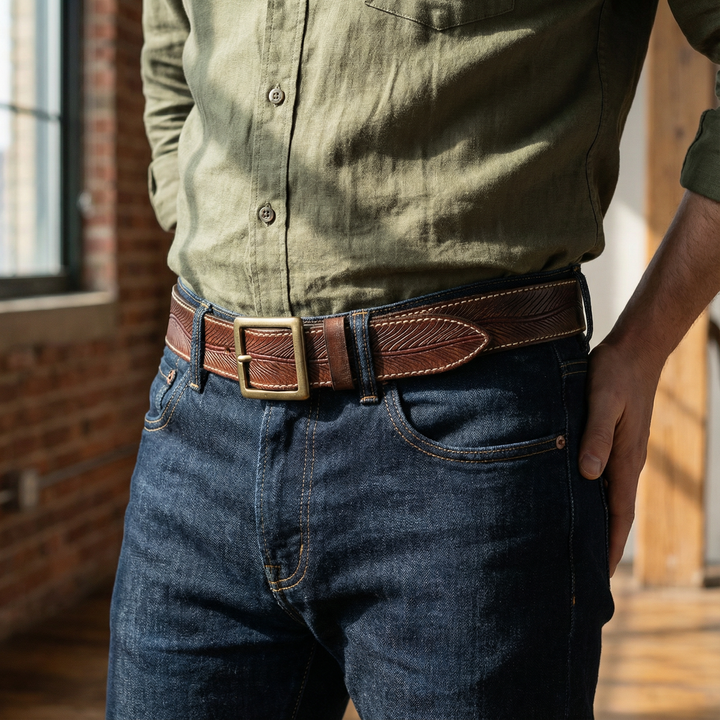 Buckhorn Genuine Leather Belt